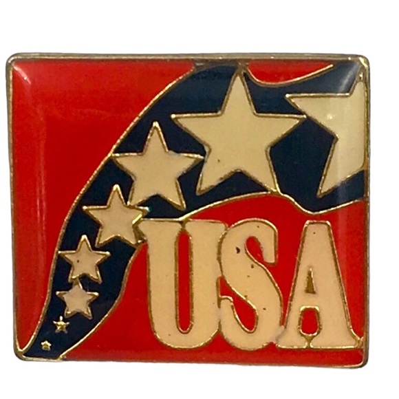 Jewelry | Enamel Rectangular Usa Lapel Pin | Poshmark